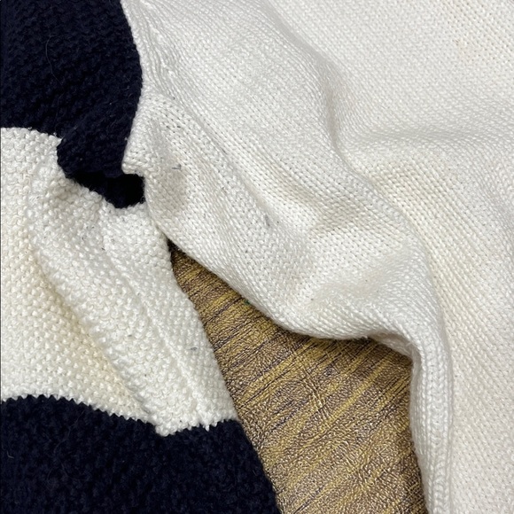 3/$10-Talbots Women's Sweater - Navy and Cream Stripes - Picture 2 of 8